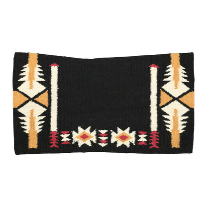 TuffRider Wyoming Contoured Single Weave Saddle Blanket-Rust/Tan-34 X 40 Inch with geometric pattern, equestrian supplies