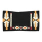TuffRider Wyoming Contoured Single Weave Saddle Blanket-Rust/Tan-34 X 40 Inch with geometric design on black background