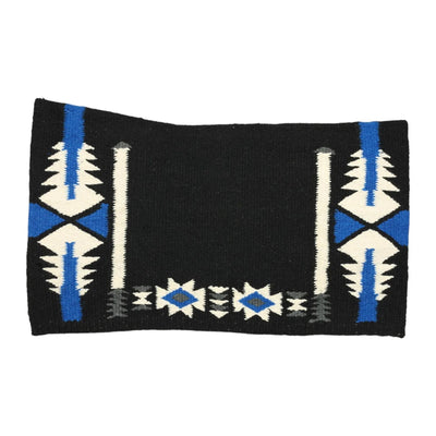 TuffRider Montana Contoured Single Weave Saddle Blanket-Blue/White-34