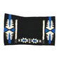 TuffRider Montana Contoured Single Weave Saddle Blanket-Blue/White-34 X 40 Inch with geometric pattern