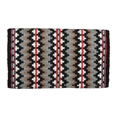 TuffRider Choctaw Double Weave Saddle Blanket-Black/White/Red-34 x 40