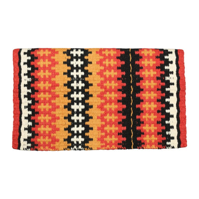 TuffRider Yukon Double Weave Saddle Blanket-Red/Yellow/Black-34 x 42