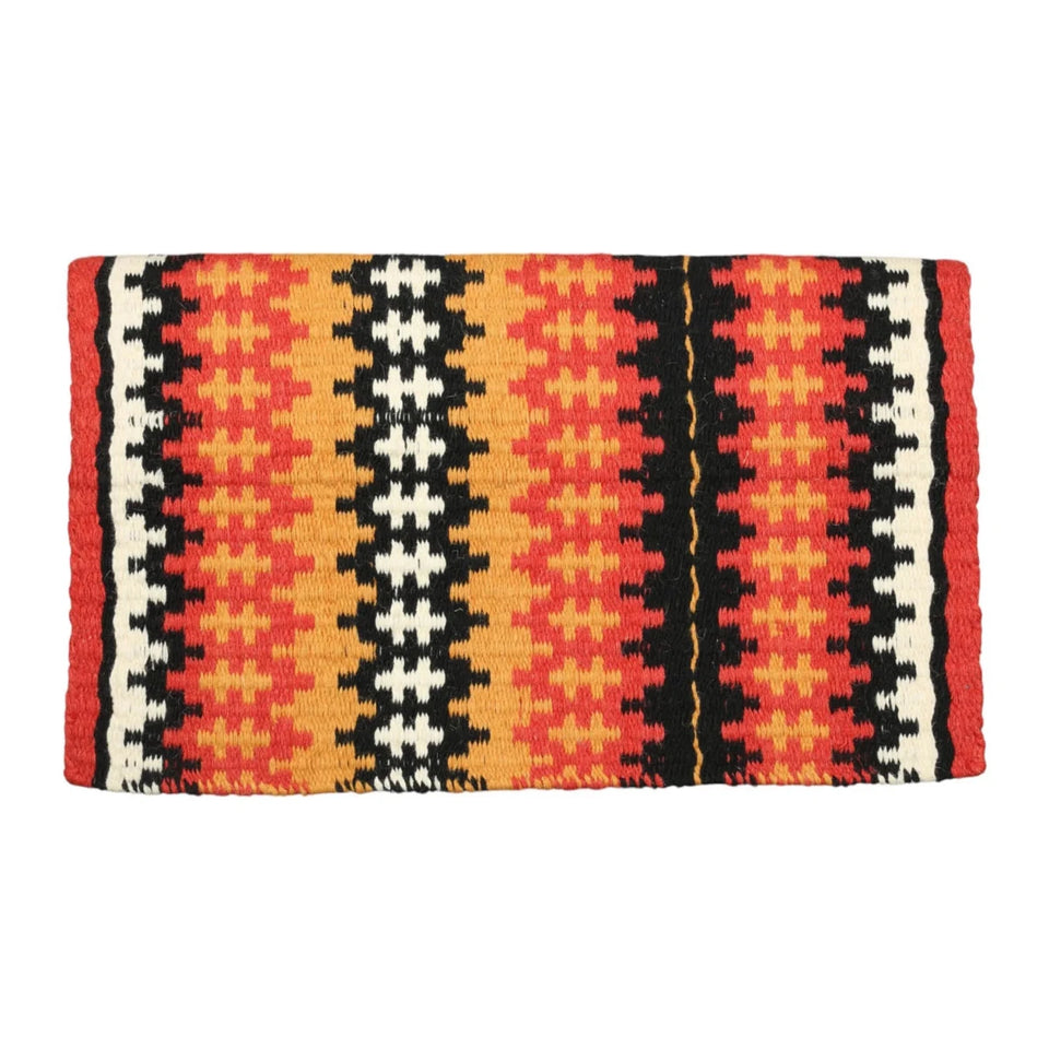 TuffRider Yukon Double Weave Saddle Blanket-Red/Yellow/Black-34 x 42, view 4