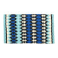 TuffRider Shawnee Double Weave Saddle Blanket-Lt. Blue/R.Blue/Black-34 X 42 Inch with geometric pattern