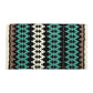 TuffRider Tulsa Double Weave Saddle Blanket-White/Green/Black-34 X 40 Inch with geometric pattern for equestrian use