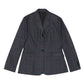 Fox Dreams Ladies Hunt Coat-Navy Multi Color Plaid-10 tailored plaid jacket with classic lapels and three-button front closure