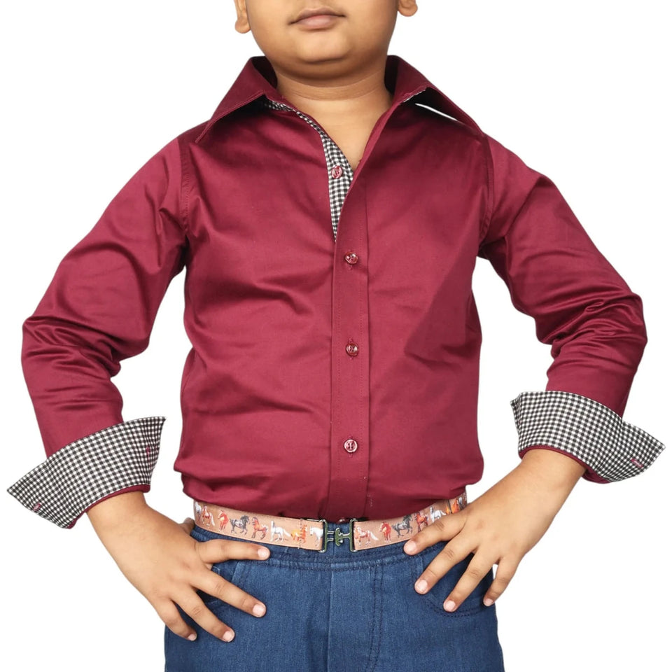 TuffRider Boys ADEY Shirt-Royal Blue -L, view 24