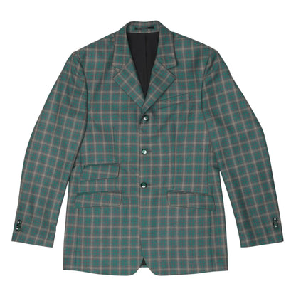 Fox Dreams Men's Hunt Coat-Green Multi Color Plaid-36 in green plaid with button closure and flap pockets