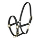 TuffRider EasyCare EquiLeather Heavy Duty Break Away Halter with Brass Plated Fittings-Black-Cob designed for durable horse use