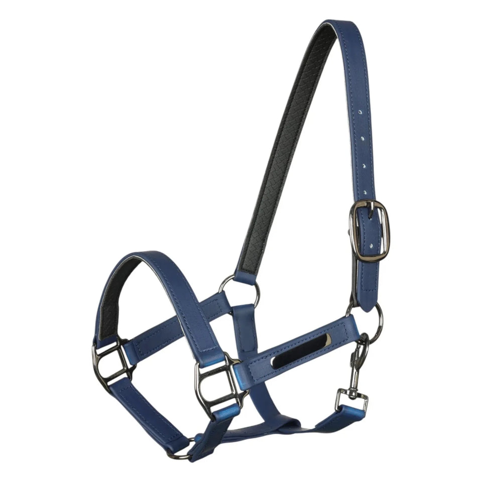 TuffRider EasyCare EquiLeather Break Away Halter-Navy-Cob, view 4