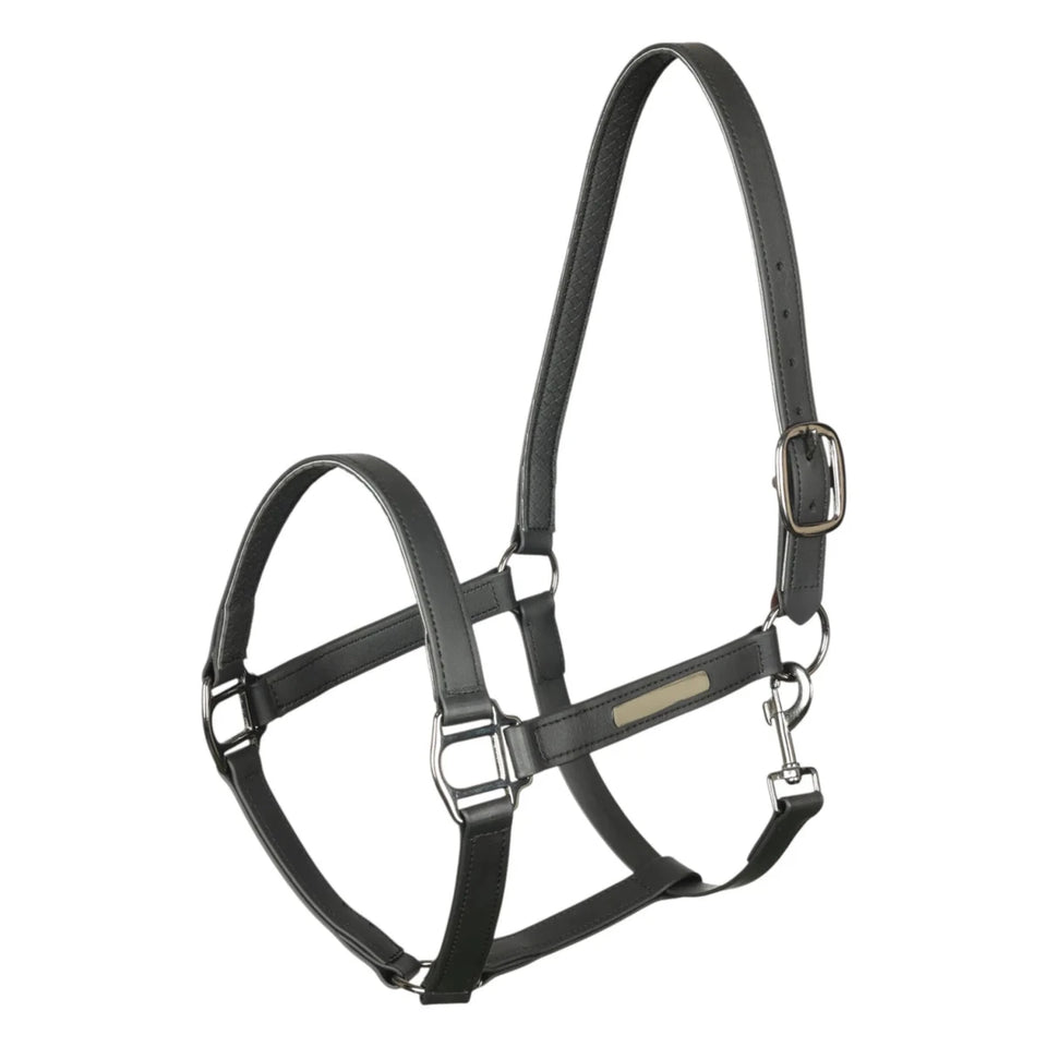 TuffRider EasyCare EquiLeather Break Away Halter-Navy-Cob, view 5