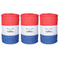 TuffRider Collapsible Barrel Set of 3- Red/White/Blue, collapsible durable barrels for horse training and pet supplies.
