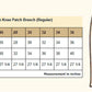 Size chart and fit guide for TuffRider Ladies Ribb Knee Patch Breeches- Sage- 24 with waist, hip, inseam measurements.