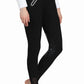 Model wearing TuffRider Tiffany Ribbed Breeches - Silicone Knee Patch Riding Pants with Mesh Bottoms in black