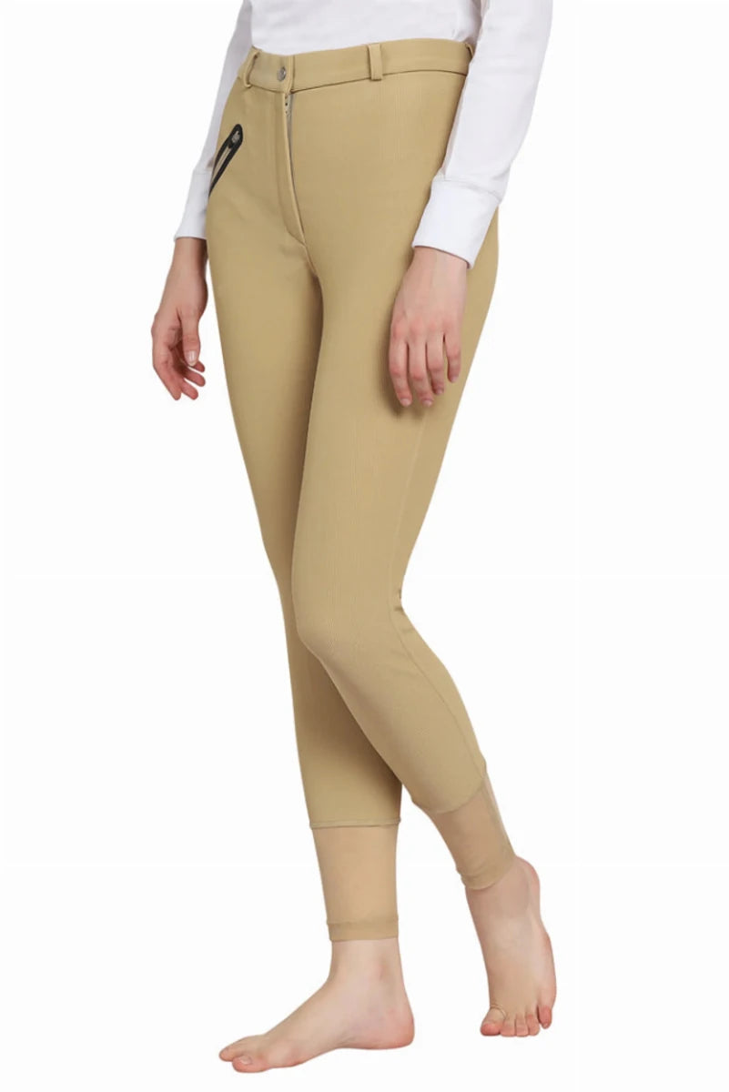 Tuffrider Tiffany Ribbed Breech With Silicone Knee Patch, view 5