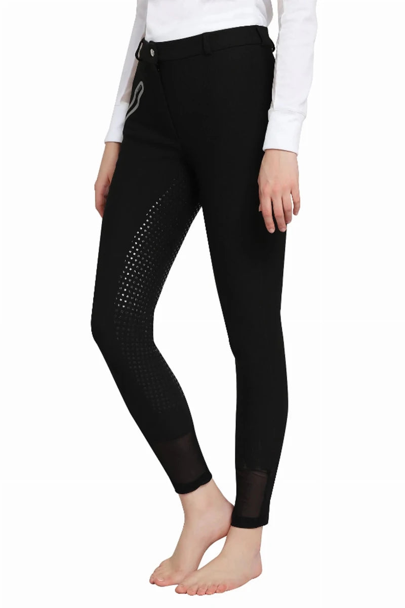 TuffRider Tiffany Ribbed Breeches with Silicone Full Seat, view 18