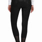 TuffRider Tiffany Ribbed Breeches with Silicone Full Seat - Women's Riding Pants shown from back barefoot on white background