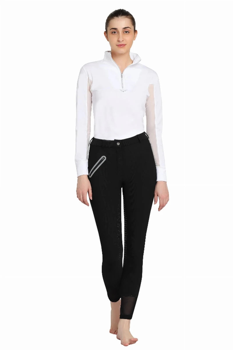 TuffRider Tiffany Ribbed Breeches with Silicone Full Seat, view 20