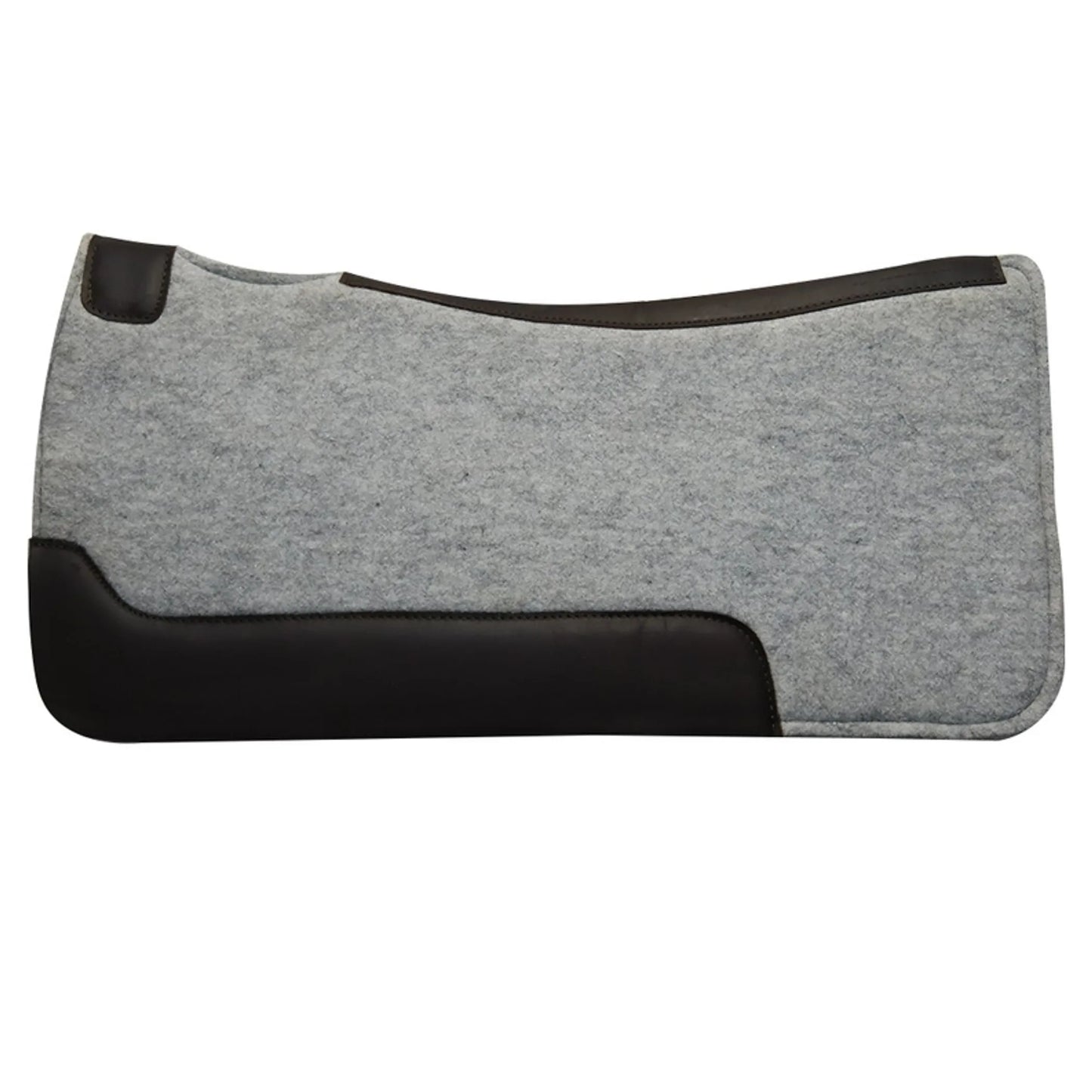 Gray and black western saddle pad designed for comfort and durability, named TuffRider Polyester Felt 1" Western Saddle Pad