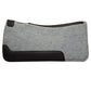TuffRider Polyester Felt 1" Western Saddle Pad in gray with black synthetic leather reinforcement for horse tack and equestrian supplies