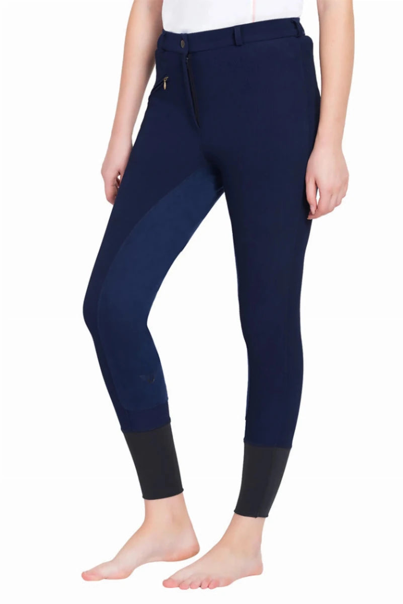 Women's Full Seat Riding Breeches - TuffRider Ribb Natural Waist Belt, Black/24, view 13