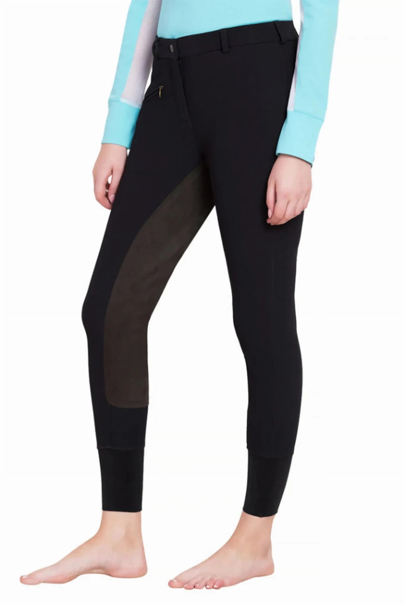 Women's Full Seat Riding Breeches - TuffRider Ribb Natural Waist Belt, Black/28, view 15
