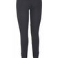 Back view of black TuffRider Ladies Cotton Lowrise Pull-On Knee Patch Breeches with knee patches and ankle cuffs.