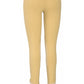 TuffRider Ladies Cotton Lowrise Pull-On Knee Patch Breeches in beige with knee patches and stirrup legs for equestrian use
