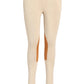 TUFFRIDER CHILDREN'S PRIME JODHPURS WITH BELT LOOPS beige riding pants with knee patches and elastic foot straps