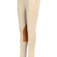 TUFFRIDER CHILDREN'S PRIME JODHPURS WITH BELT LOOPS beige riding pants with reinforced knee patches and foot straps