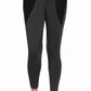TuffRider Tatum Silicone Knee Patch Tights - Women's Riding Tights with Mesh Pockets in black, front view