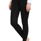 Woman wearing black TUFFRIDER LADIES MACY WINTER BREECHES with knee grip detail and zippered pockets, barefoot