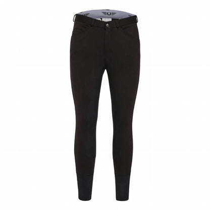 Men's Full Seat Riding Breeches - UltraGripp Full Seat Breeches with Contoured Sock Bottoms - TuffRider Patrol black riding pants