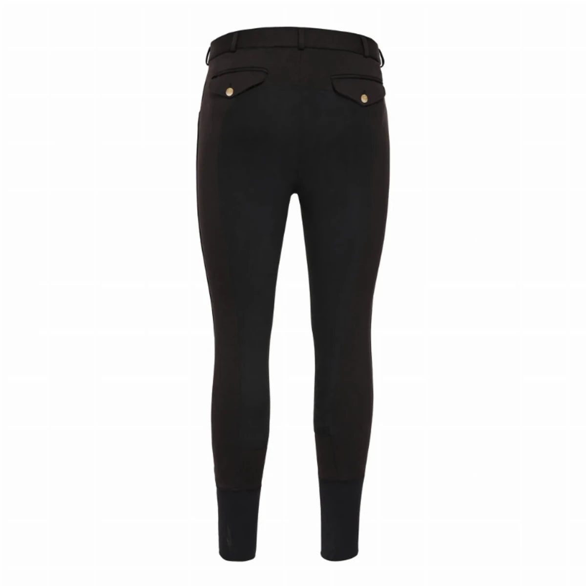 Back view of black Men's Full Seat Riding Breeches - UltraGripp Full Seat Breeches with Contoured Sock Bottoms - TuffRider Patrol