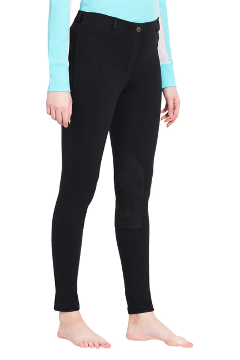 TuffRider Ladies Cotton Pull-On Knee Patch Plus Breeches, view 12