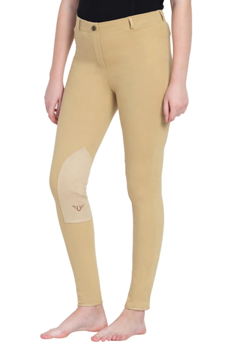 TuffRider Ladies Cotton Pull-On Knee Patch Plus Breeches, view 9