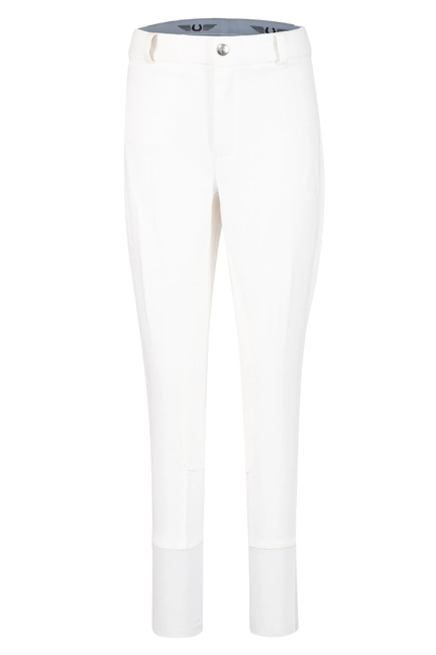 TuffRider Children's Cotton Full Seat Breeches in white, designed for comfort and durability in equestrian activities