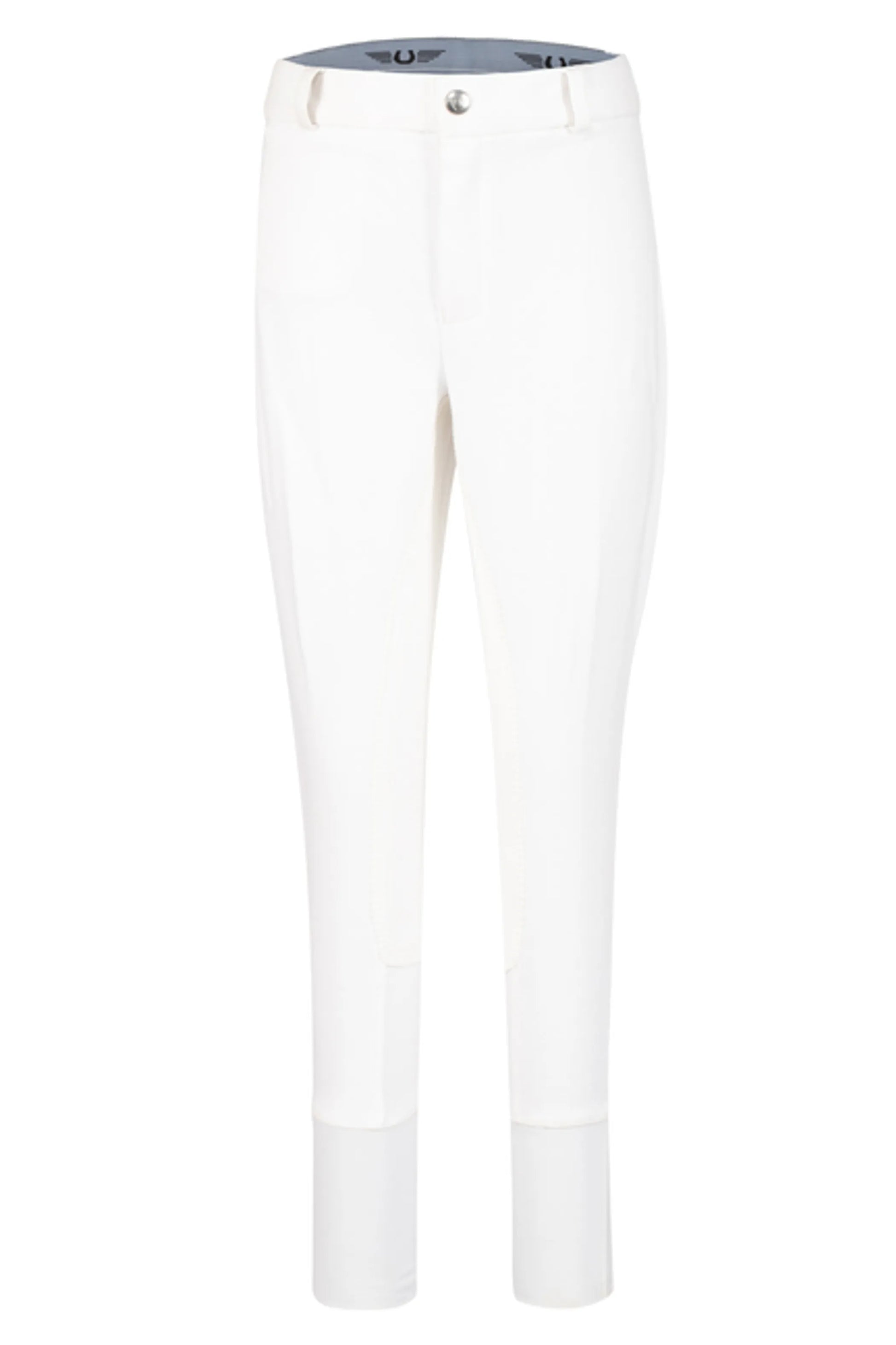 TuffRider Children's Cotton Full Seat Breeches in white, designed for comfort and durability in equestrian activities