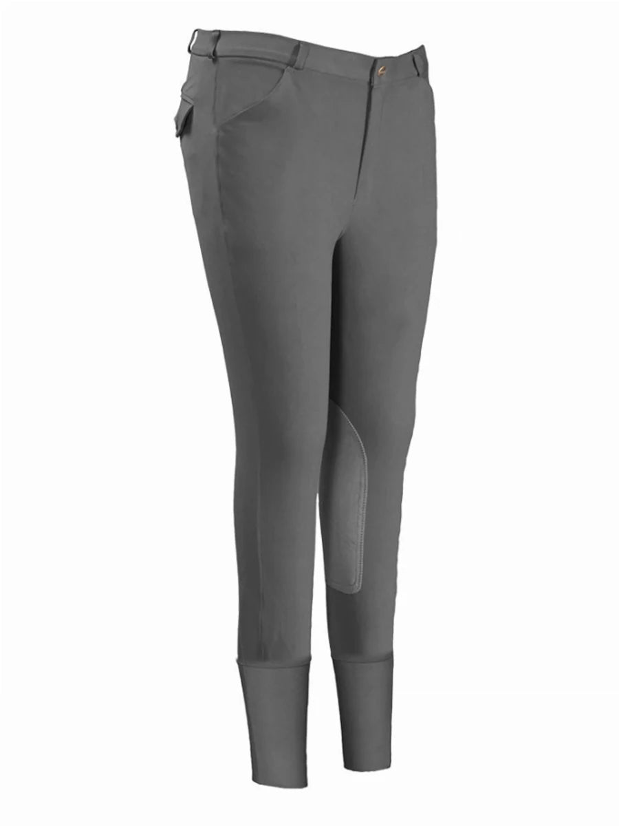 Men's Riding Breeches - TuffRider Patrol Knee Patch Breeches with, Charcoal/42, view 38