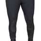TuffRider Men's Claudio Knee Patch Breeches in black with suede knee patches worn with belt and black riding boots