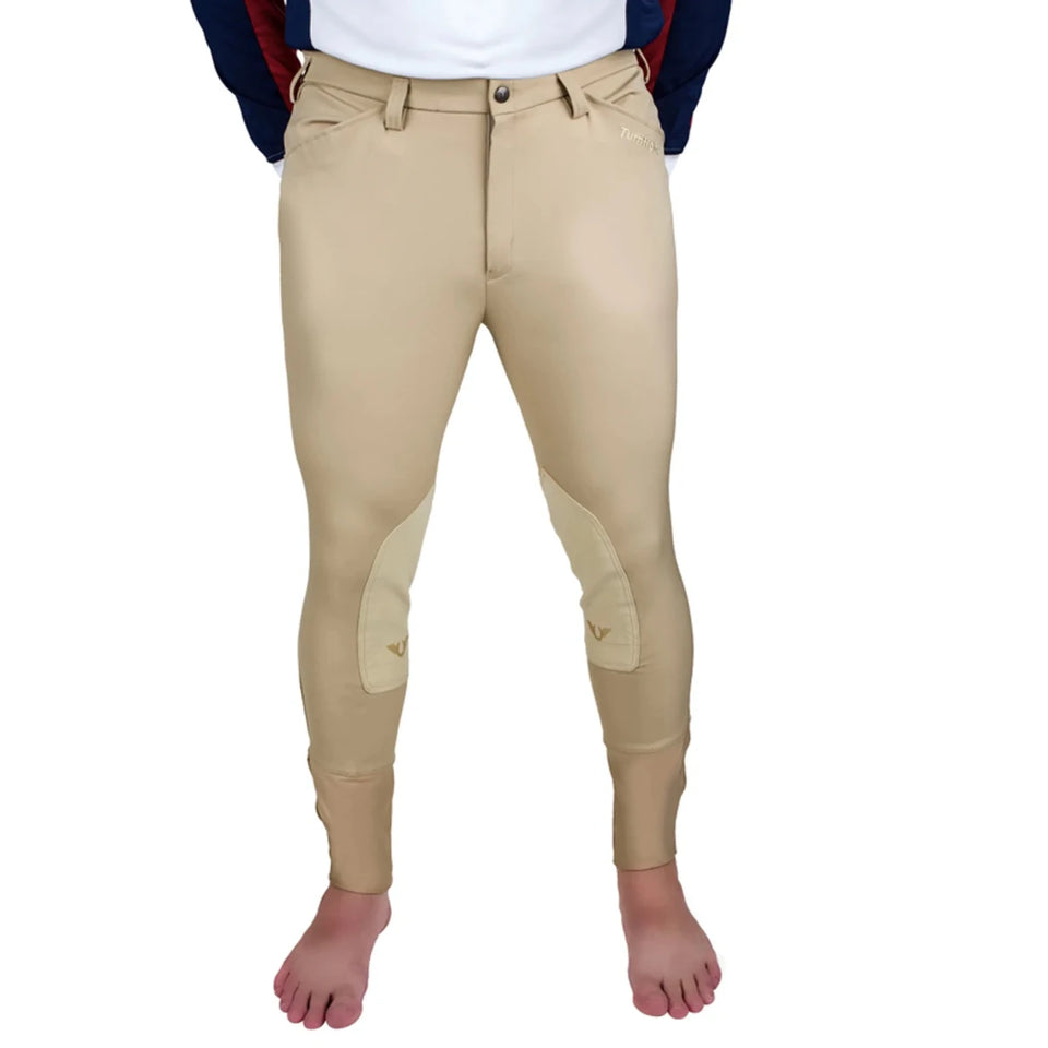 TuffRider Men's Claudio Knee Patch Breeches, safari/34, view 12