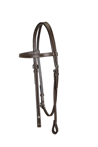 Tuffrider Western Browband Headstall With Chicago Screw Bit Ends, Dark