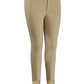 TuffRider Men's Cotton Knee Patch Breeches in tan with reinforced knee patch, designed for equestrian comfort and durability