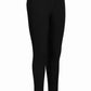 Tuffrider Ladies Long Ribb Knee Patch Breeches in black with zippered front pocket, designed for comfort and durability