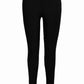 Tuffrider Ladies Long Ribb Knee Patch Breeches in black with zippered front pocket, designed for equestrian use.