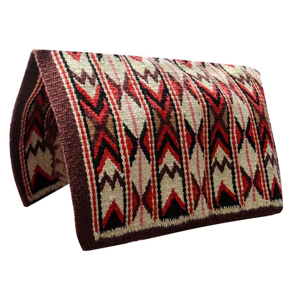 TuffRider Santa Fe Western Woven Saddle Blanket- Red/Black- 34 x 36, view 3