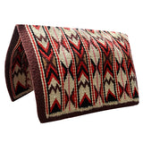 TuffRider Santa Fe Western Woven Saddle Blanket- Red/Black- 34 x 36
