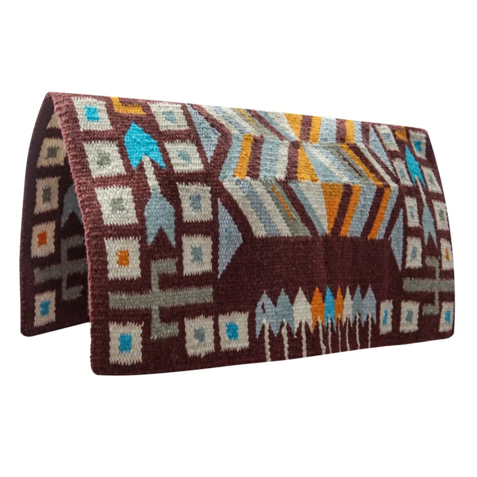 TuffRider Laramie Western Woven Saddle Blanket- Brown/Rust- 34 x 38, view 3