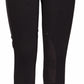 TuffRider Ladies Unifleece Pull-On Winter Breeches in black with zippered pocket and reinforced knee patches, equestrian style