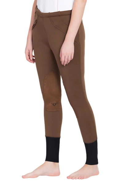 TuffRider Ladies Unifleece Pull-On Winter Breeches, Chocolate/34